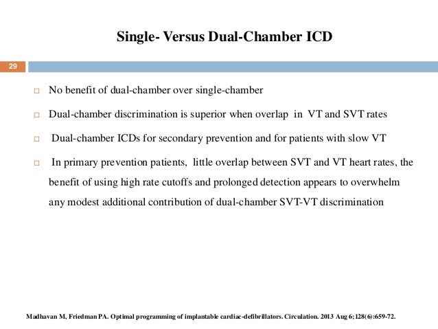 single vs dual chamber icd